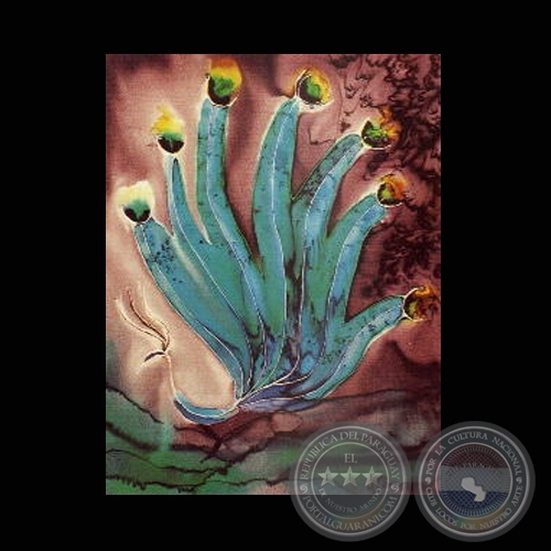 Acuarela sobre seda natural - Obra de Nora Bosch